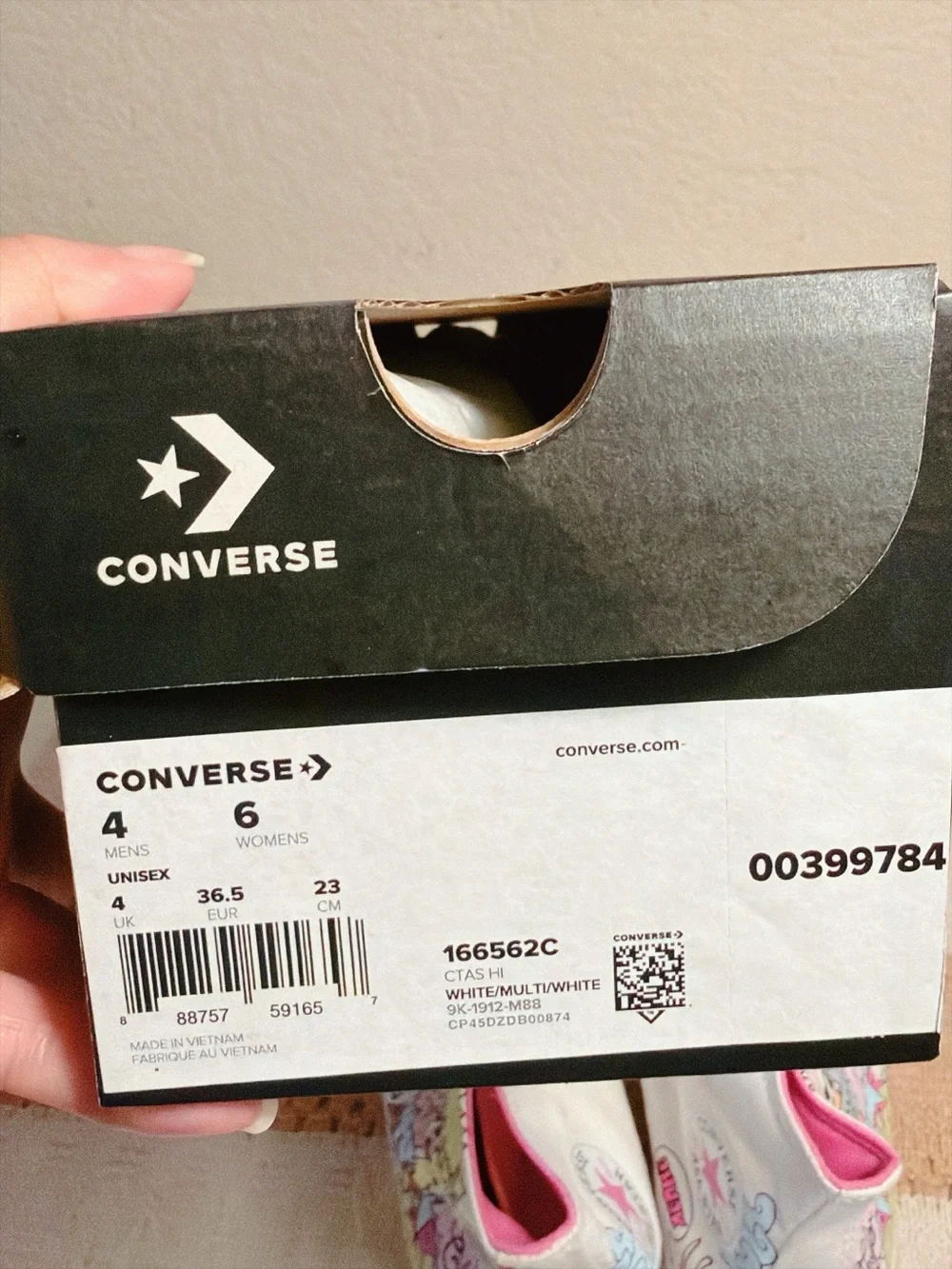 Converse Chuck Taylor All Star Graphic High Top White Multi Women 6 Men 4 New